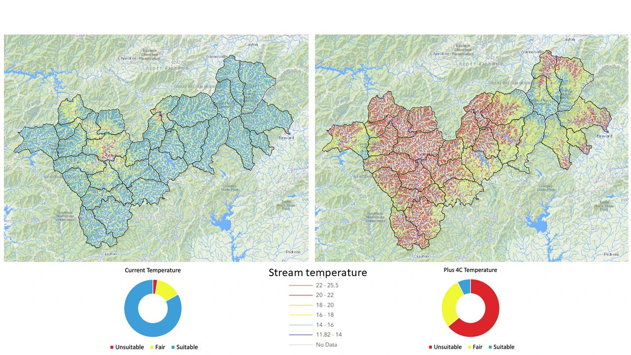 New StoryMap shows how stream temperatures may change with warming in the Southern Appalachians
